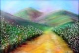 43 - Liz Symonds - Apple Blossom Below the Hills - Pastel.jpg
